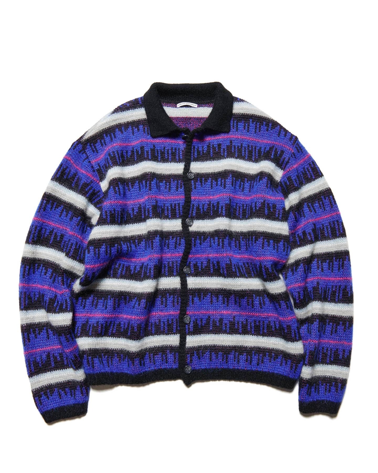uniform experiment MOHAIR BORDER KNIT BLOUSON