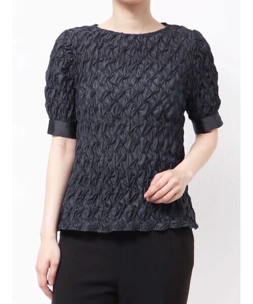 TONAL スモッキングシアーブラウス