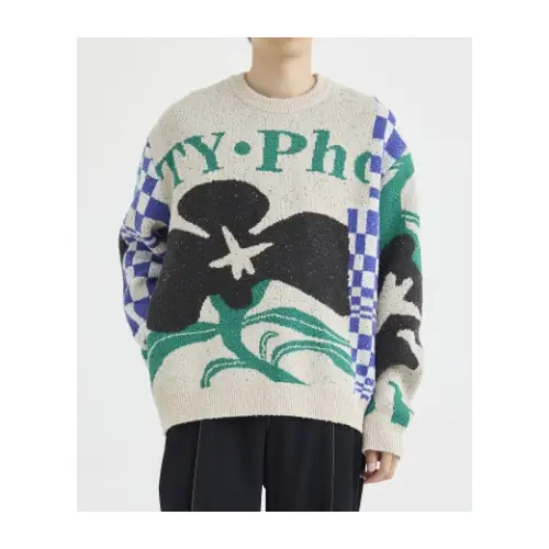 KHOKI Intarsia-knit jamper