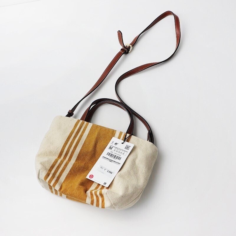 ZARA ショルダーバッグ/ベージュ ハンドバッグ 鞄 カバンミニバッグ 2WAY