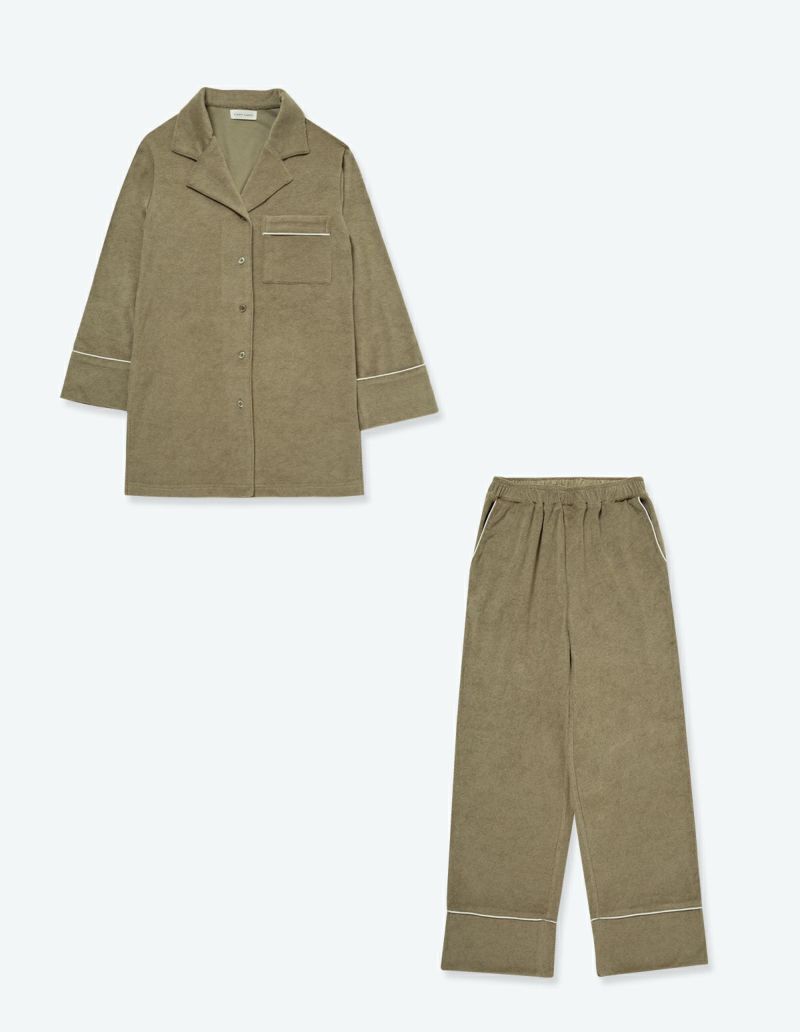 SLEEPY SLEEPY パイルパジャマ長袖ロングパンツ