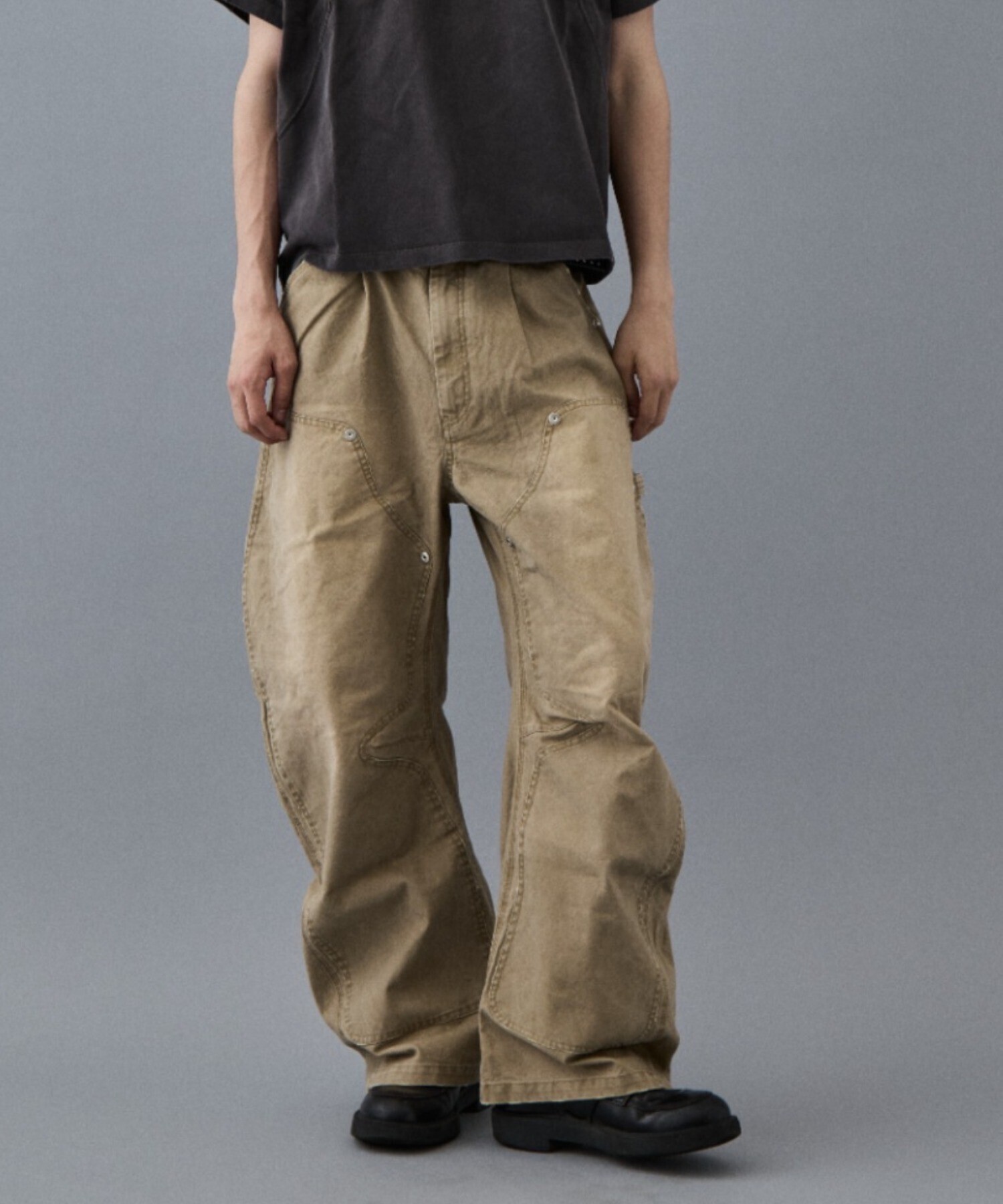CONZ duck double knee curved leg pants