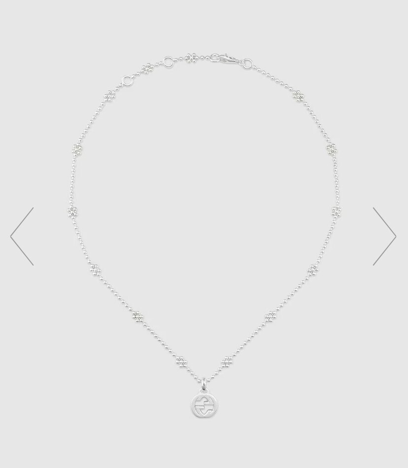 GUCCI 〔グッチ インターロッキング〕シルバー ネックレス