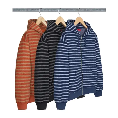 Supreme Brushed Zip Up Hooded Sweatshirt