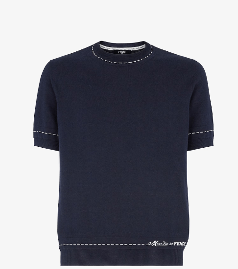 FENDI Blue wool sweater