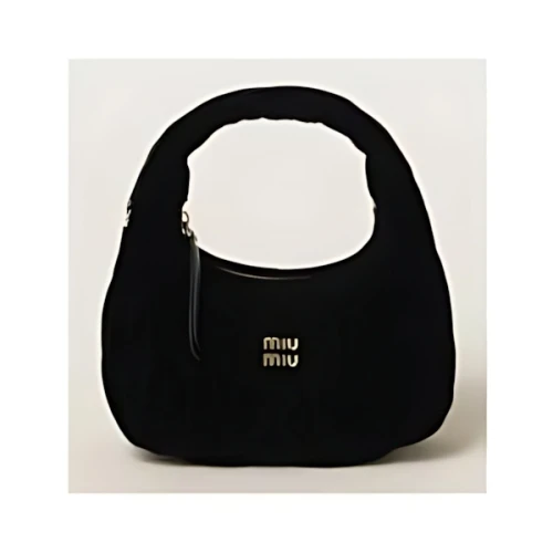 MIU MIU Wander matelassé velvet hobo bag