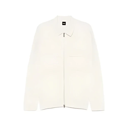 BOSS zip-up wool cardigan