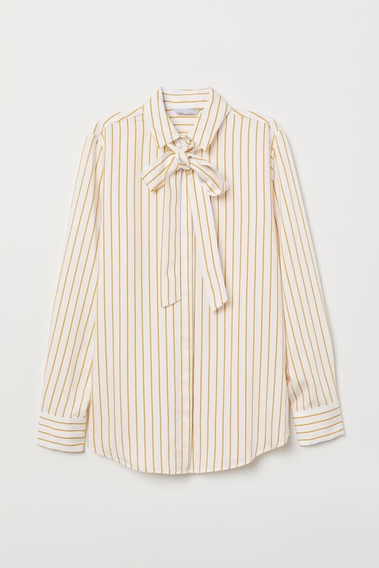 H&M タイフロントブラウス