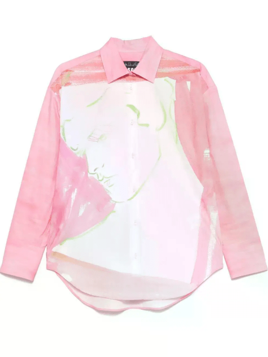 MSGM Msgm X Luke Edward Hall Illustration-Print Shirt
