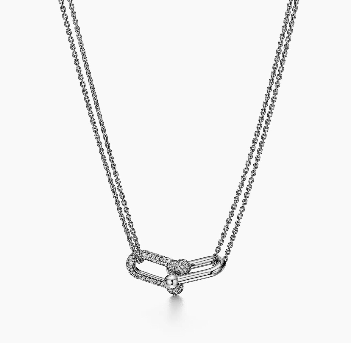 Tiffany & Co. ティファニー ハードウェアラージ ダブル リンク ペンダント