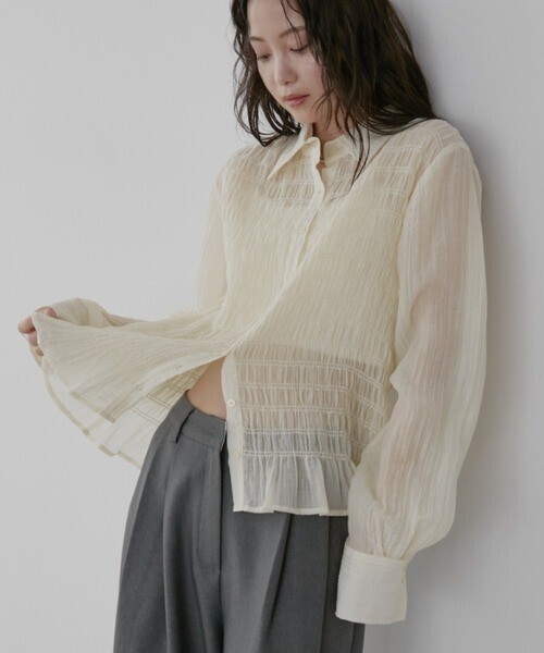 Aunt Marie’s シアーシャーリングシャツ