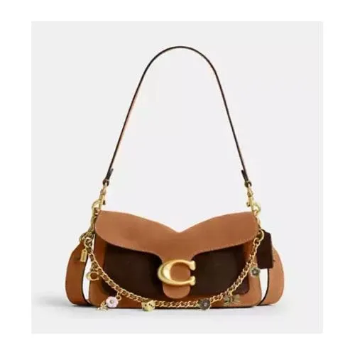 COACH タビー ショルダー バッグ 26・カラーブロック・モチーフ チェーン