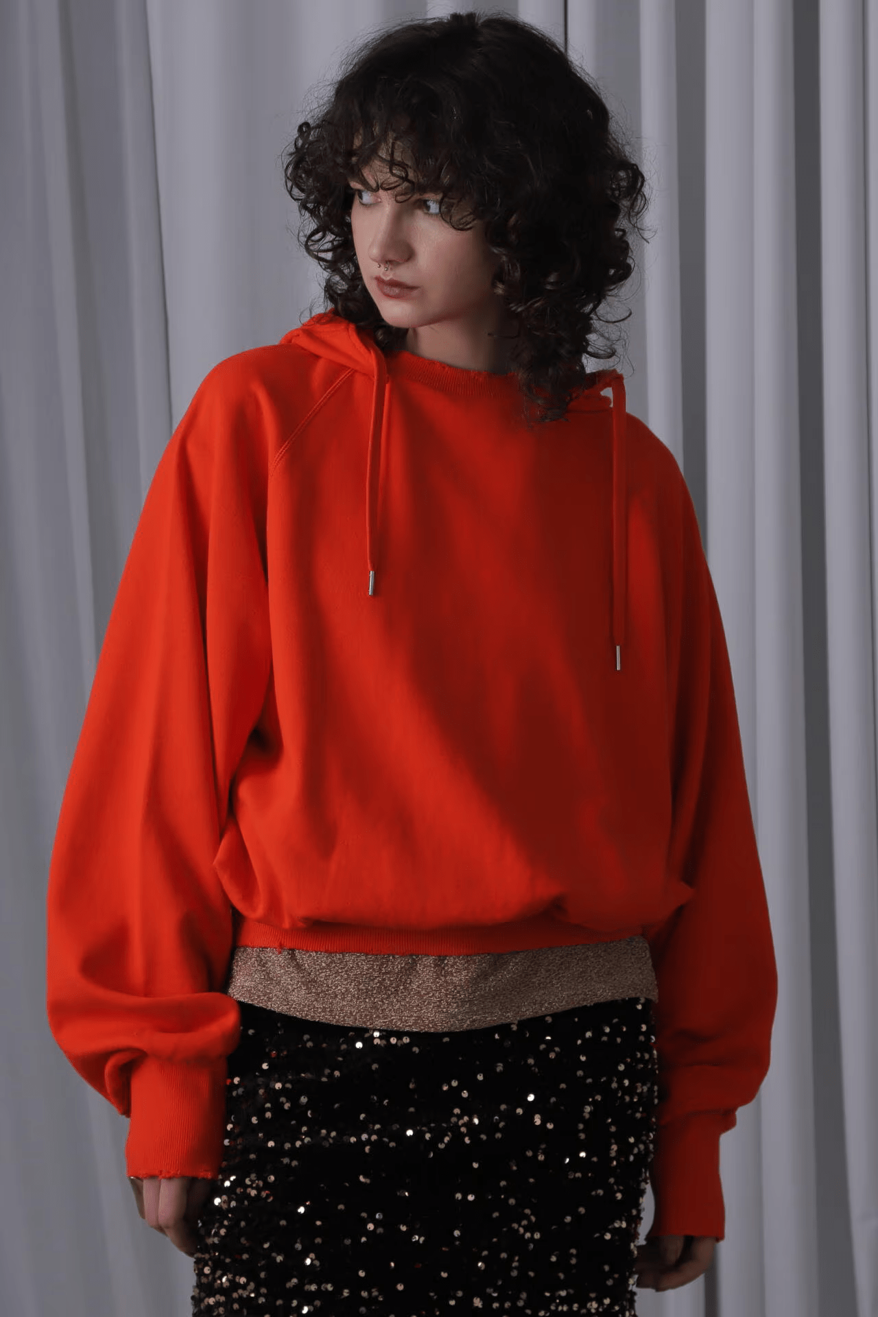 CREOLME フーデッドダメージスウェット