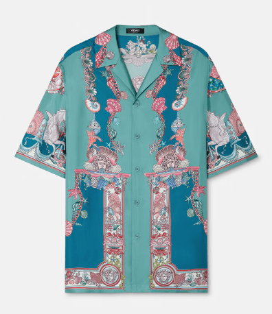 Versace シルク シャツ コーラル シアター