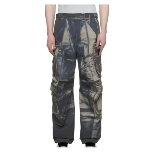 DIESEL Cargo pants with creased-effect print