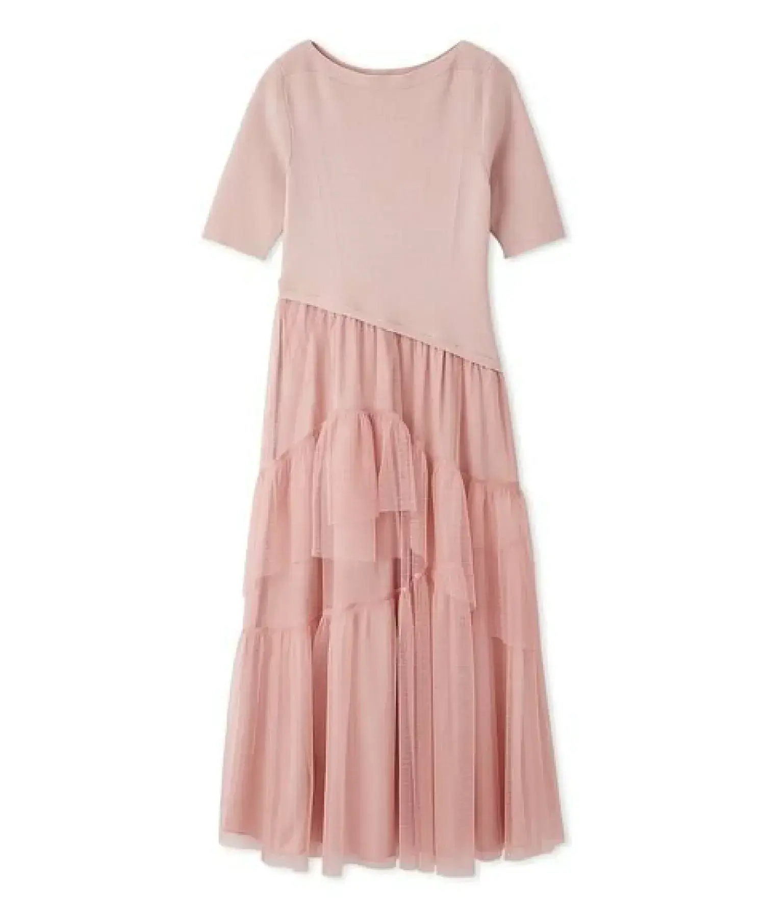CELFORD ニットドッキングラッフルワンピース
