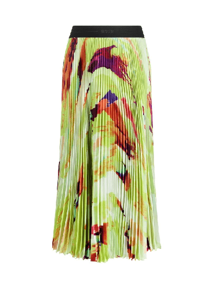 MSGM グラフィック プリーツスカート