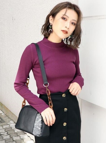 MURUA バックリボンタイトニット