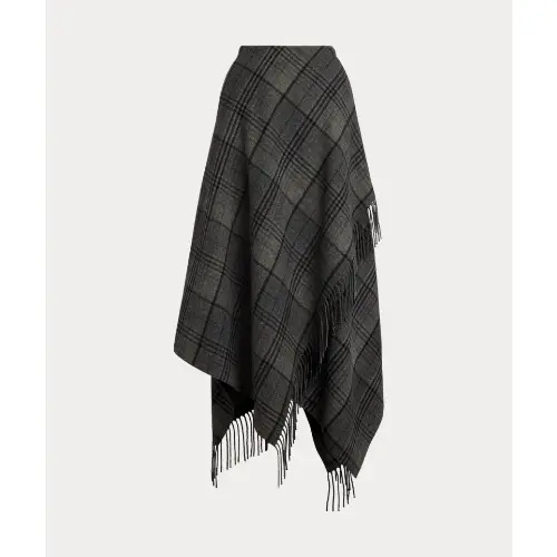 RALPH LAUREN Hadiah チェック ウール スカート