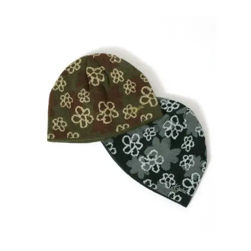 X-girl PIXEL FLOWER JACQUARD BEANIE