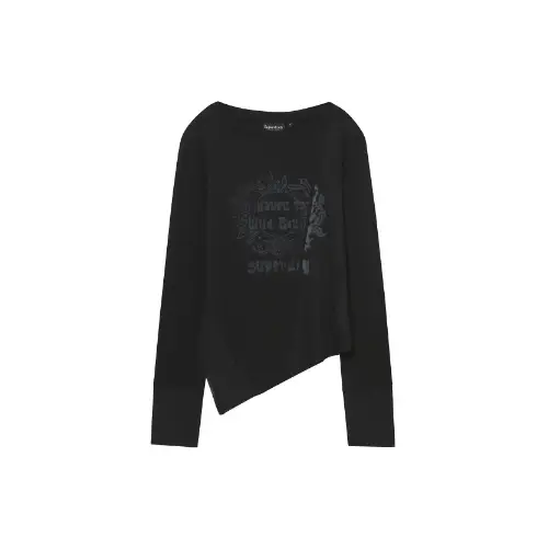 SUPERDRY W Cut Off Vintage Lettering T-Shirt