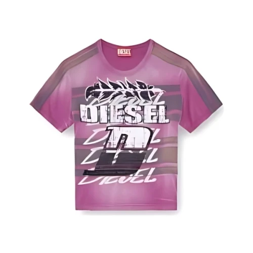 DIESEL レディース Tシャツ クロップド丈