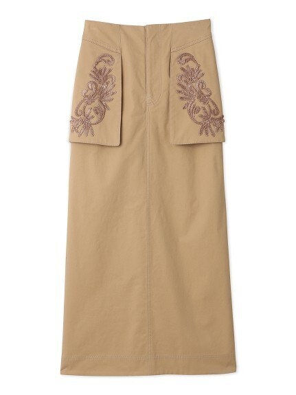 Lily Brown embroideryフラップタイトスカート