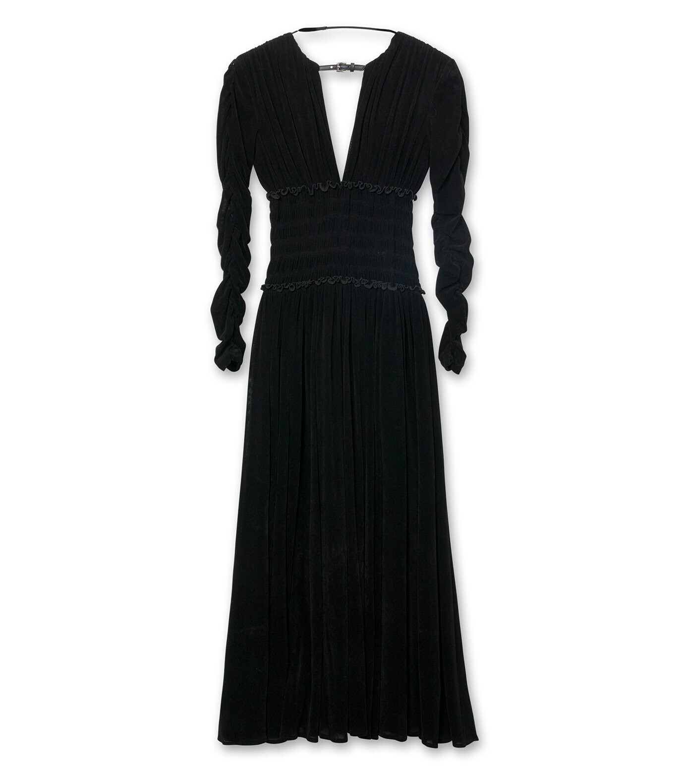 FETICO Velvet Tulle Shirring Dress
