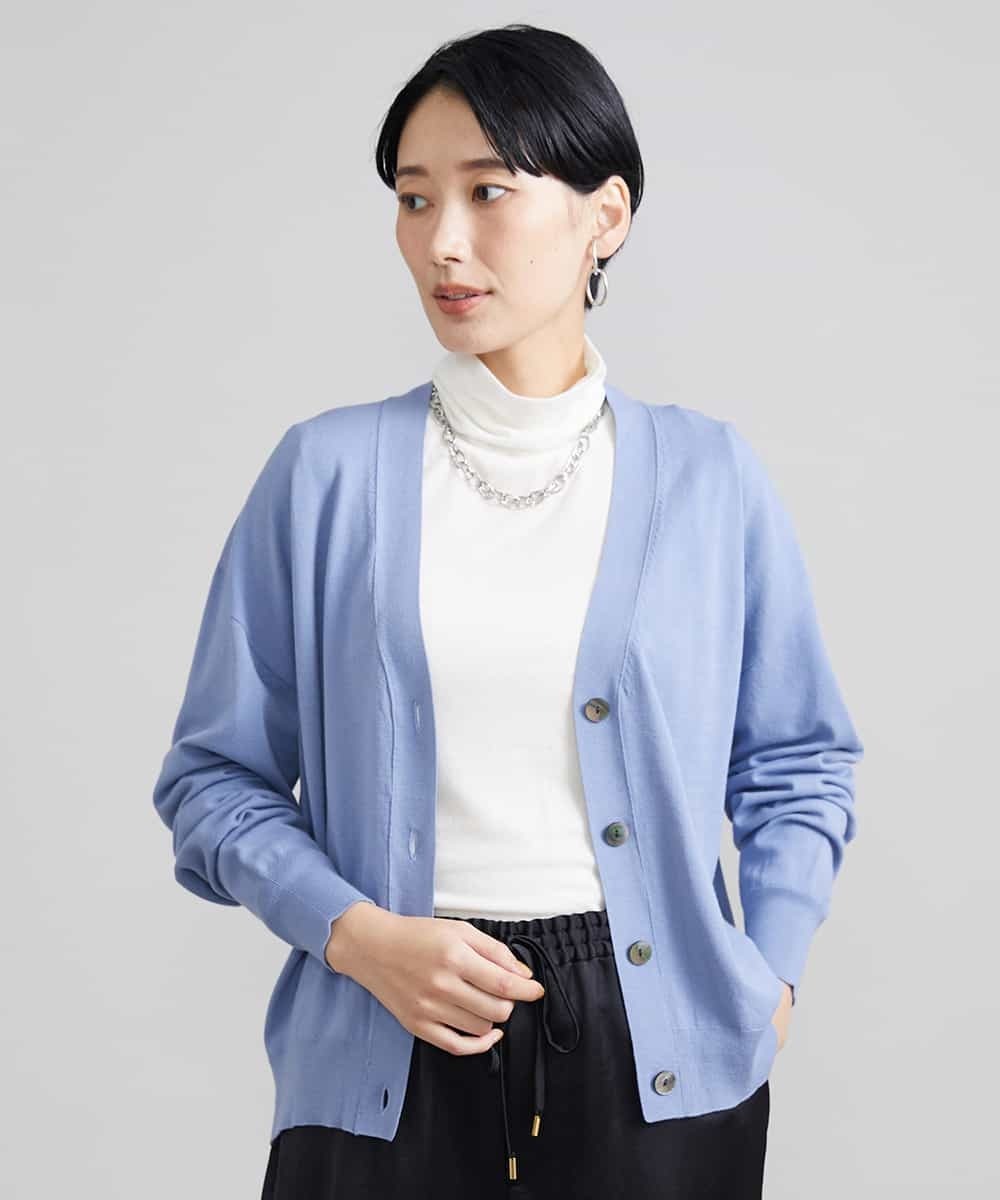 Michel Klein ホールガーメント(R)Vネックカーディガン