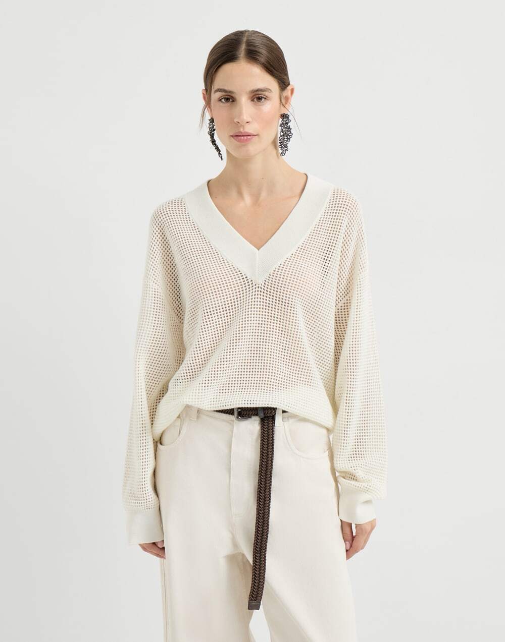 Brunello Cucinelli カシミヤネット セーター