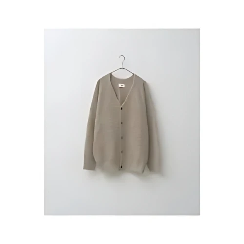 Kastane MIX YARN WAFFLE KNIT CARDIGAN