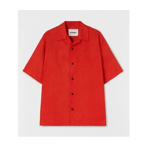 Jil Sander レッド コットン シャツ
