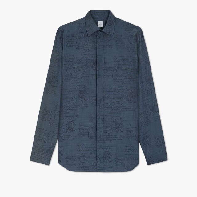 BERLUTI シルク＆コットン スクリット アンディ シャツ