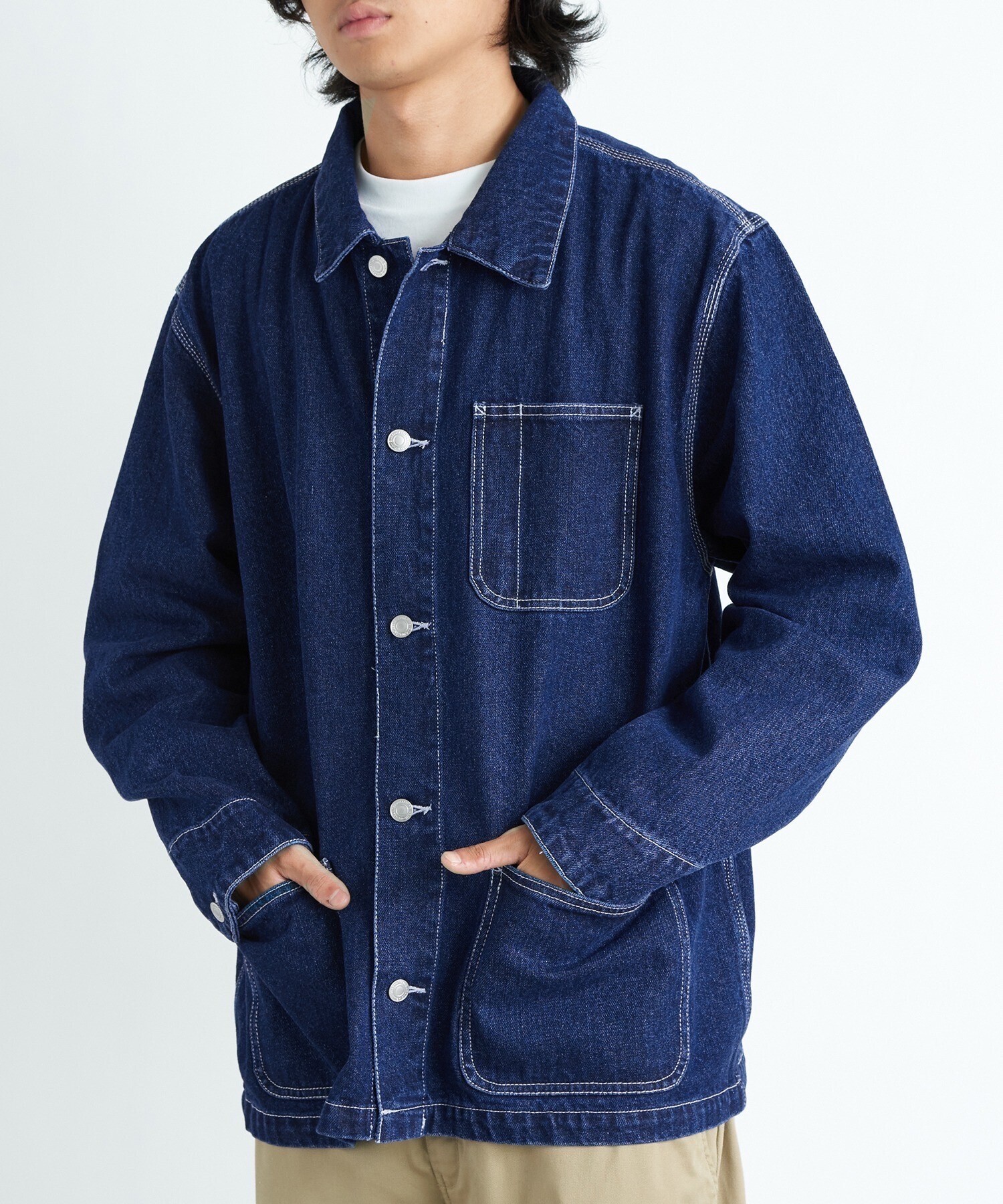 UNITED ATHLE 12オンス デニムルーズフィット カバーオール ＪＫＴ
