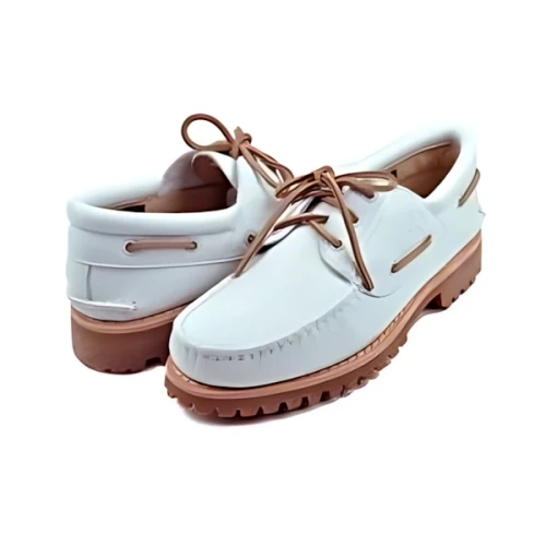 Timberland 3EYE CLASSIC LUG WHITE FULL GRAIN TB 0a4149 EM2 BOAT SHOE
