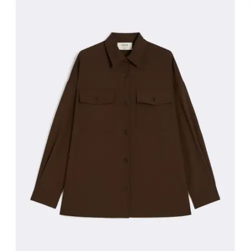 Max Mara [フィルミーナ] ピュア ウール ツイル シャツ
