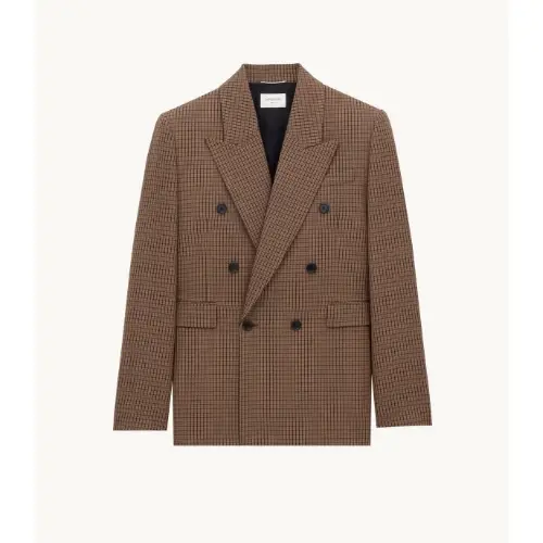 SAINT LAURENT jacket in wool check