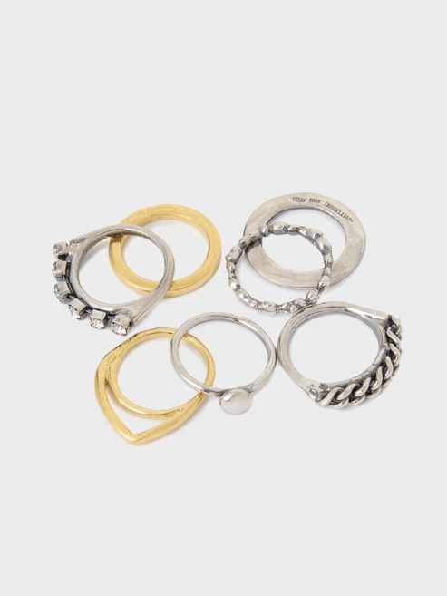 H.P.FRANCE 【Iosselliani】CLASSIC COLLECTION Il Rock! 7連リング