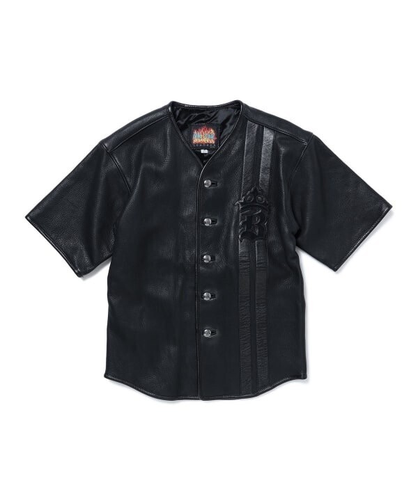 Bill Wall Leather Baseball Shirt BEAMS EXCLUSIVE
