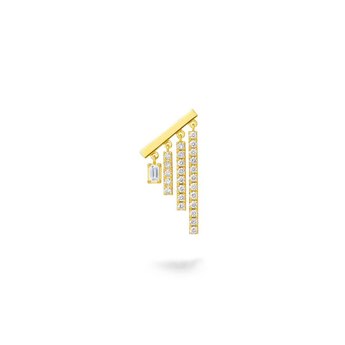 AHKAH シャンデリアバゲット ピアス