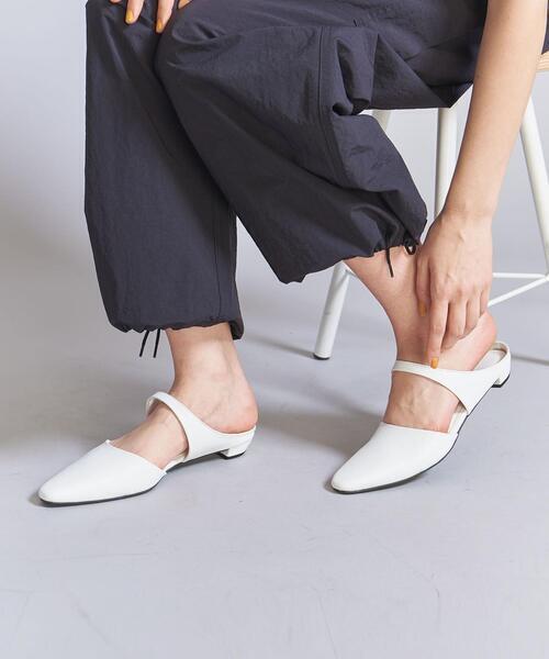 BEAUTY&YOUTH UNITED ARROWS レザー ポインテッドトゥ ミュール