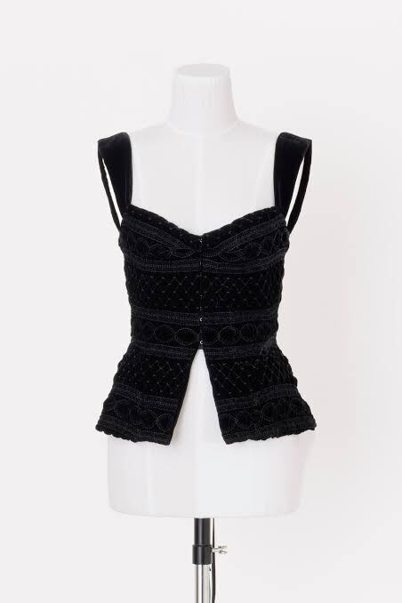 FETICO Velvet embroidered top
