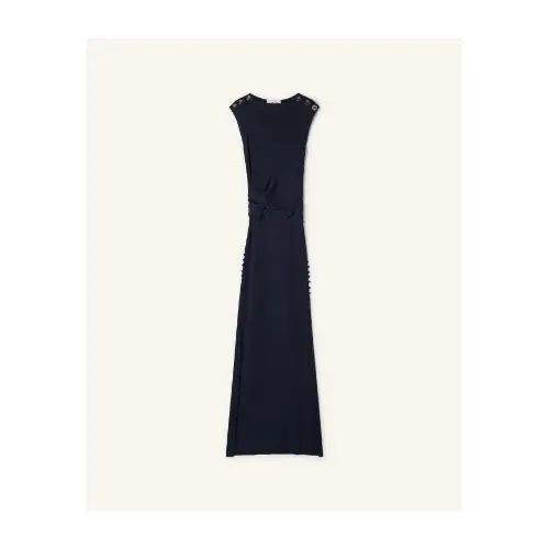 LANVIN VISCOSE FITTED CHOKER DRESS