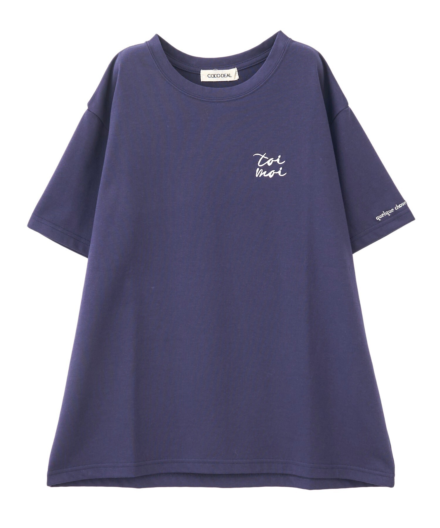 COCODEAL ワンポイント刺繍Tシャツ