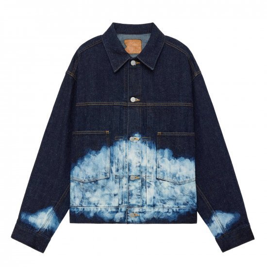 MARKAWARE SHORT DENIM JACKET KIMONO DENIM