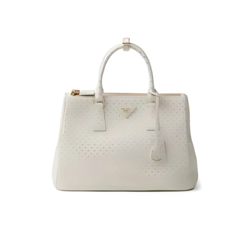 PRADA プラダ ガレリア ラージ スタッズ付 レザー バッグ