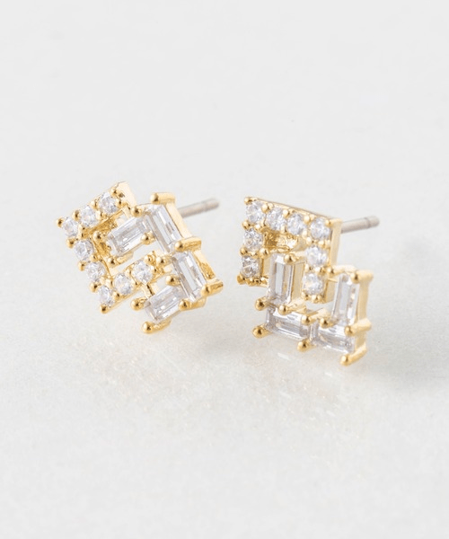 VATSURICA 【t-1281P5】《trim》ニッケルフリーキュービックジルコニアピアス2