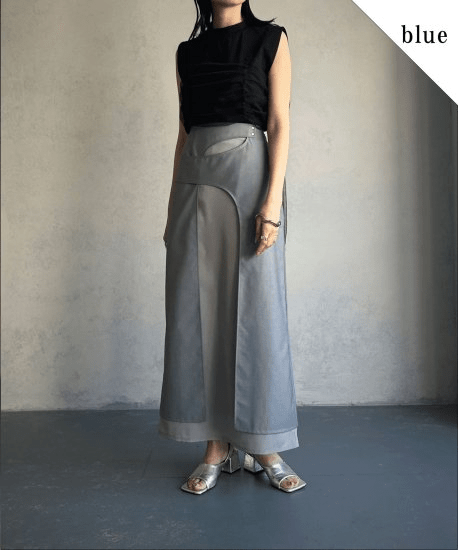 &g’aime Curve layered skirt/988-62602
