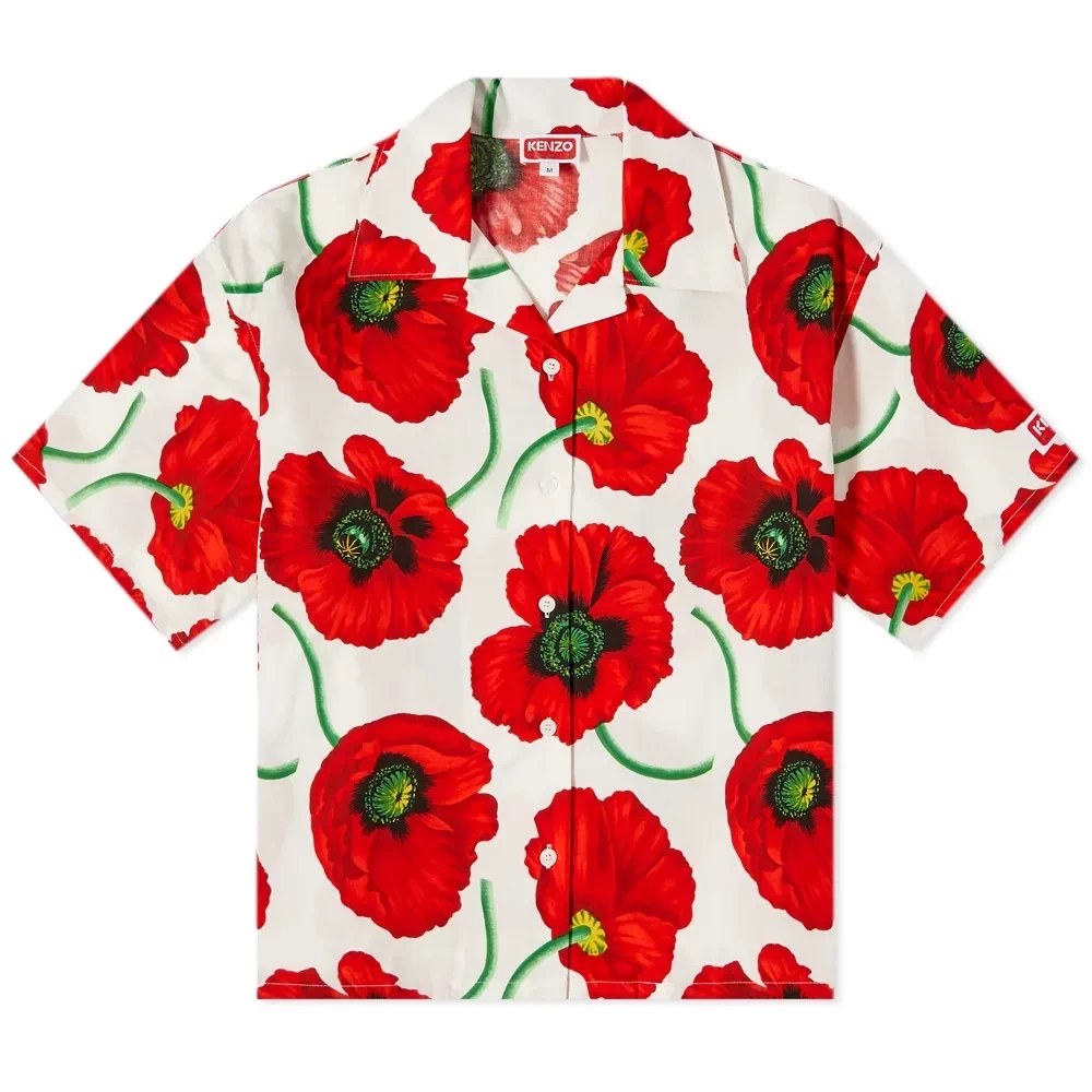KENZO AOP POPPY HAWAIIAN SHIRT