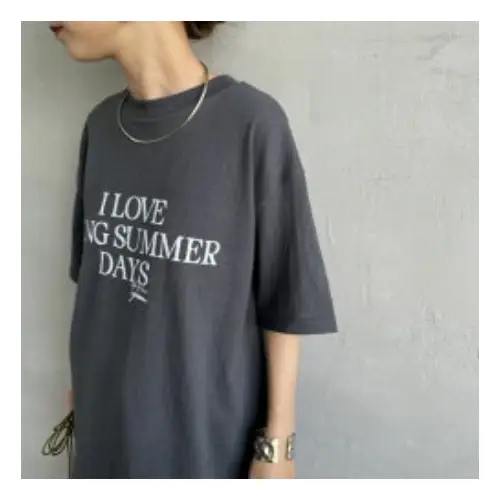 AMERICANA ラフィー丸胴 プリントTシャツ [BRF-750A-5]